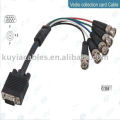 HD15 Male VGA to 5BNC Cable RGBHV Video Cable HDTV Cord 30CM for CCTV System